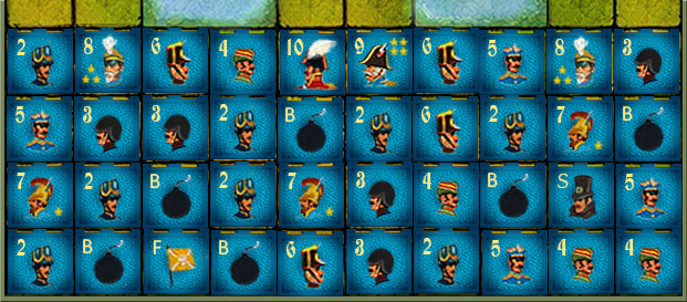 Blitzkrieg opstelling voor Stratego