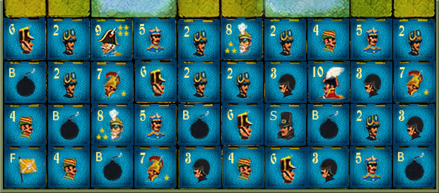 Corner Fortress opstelling voor Stratego